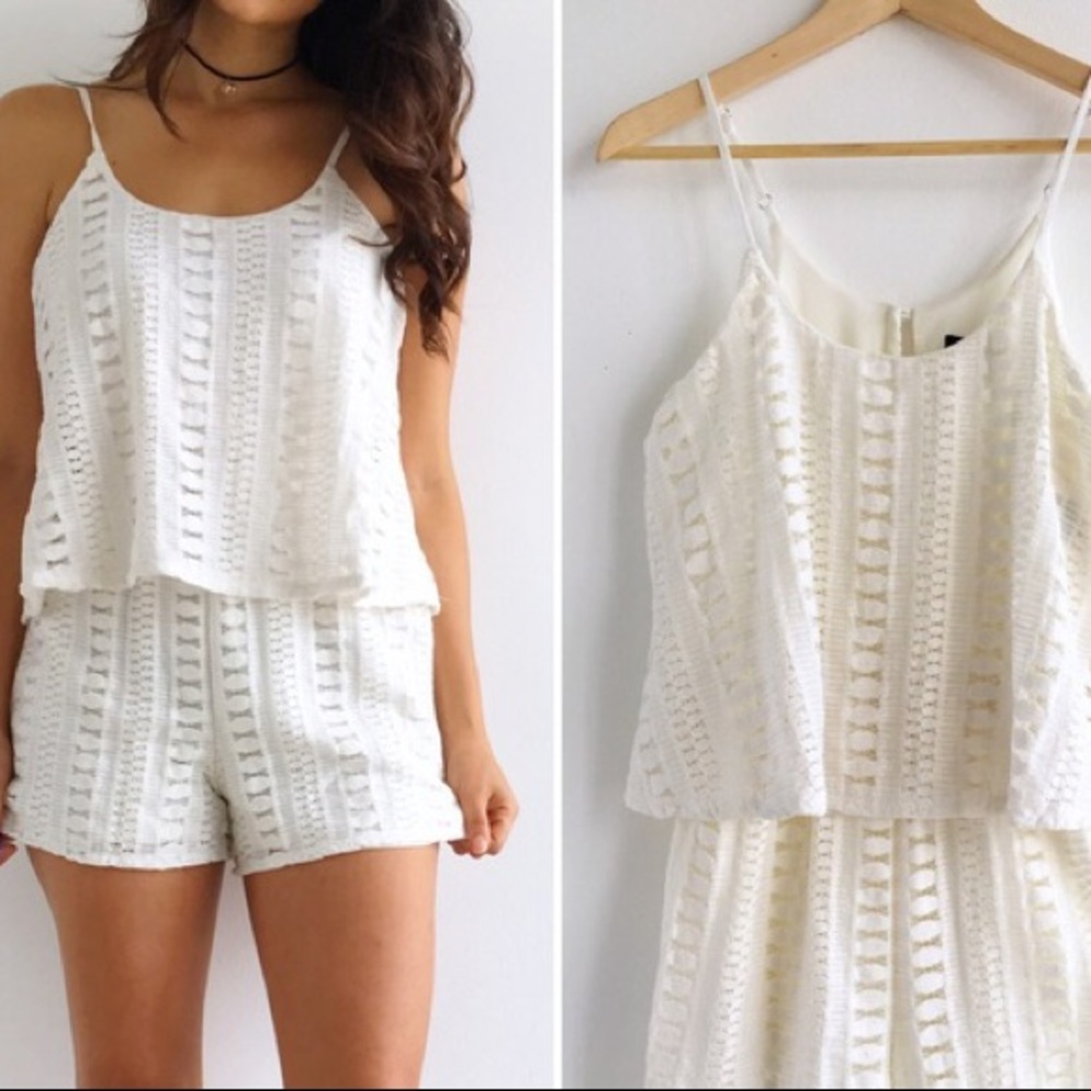White romper lace